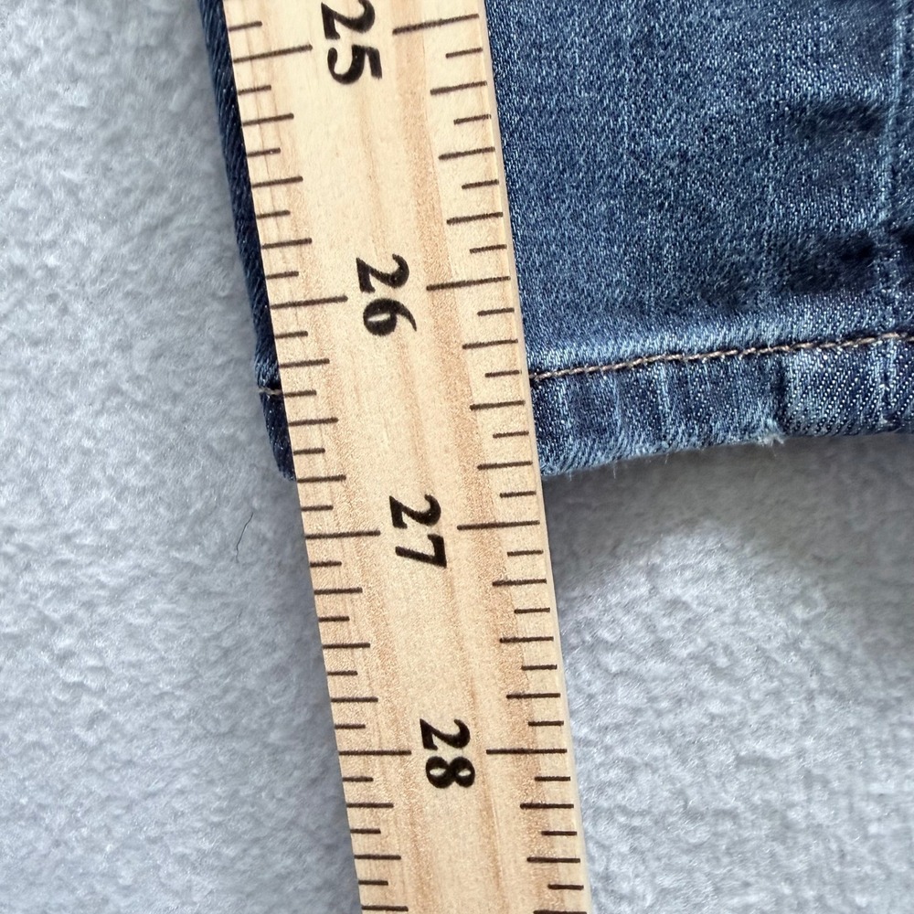 Y2K Minimalist Light Wash Stretch Straight Jeans American Eagle Womens 0 Long - Picture 8 of 11